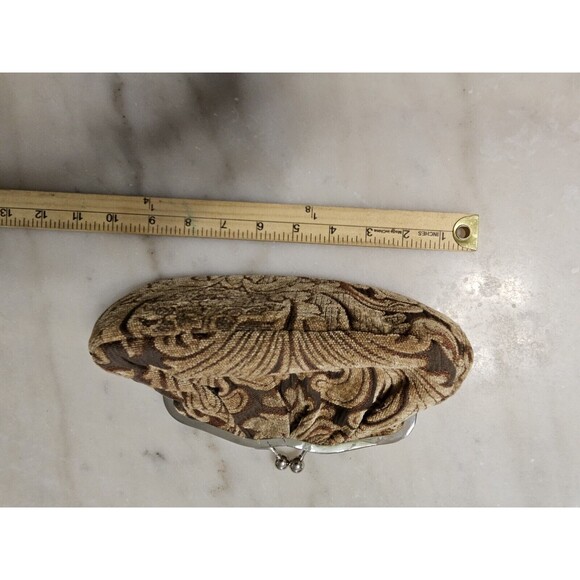 WOMEN'S apt.9 PURSE COPER SATIN SPIRAL BEADED SEQUINS EVENING BAG PURSE - Picture 8 of 9